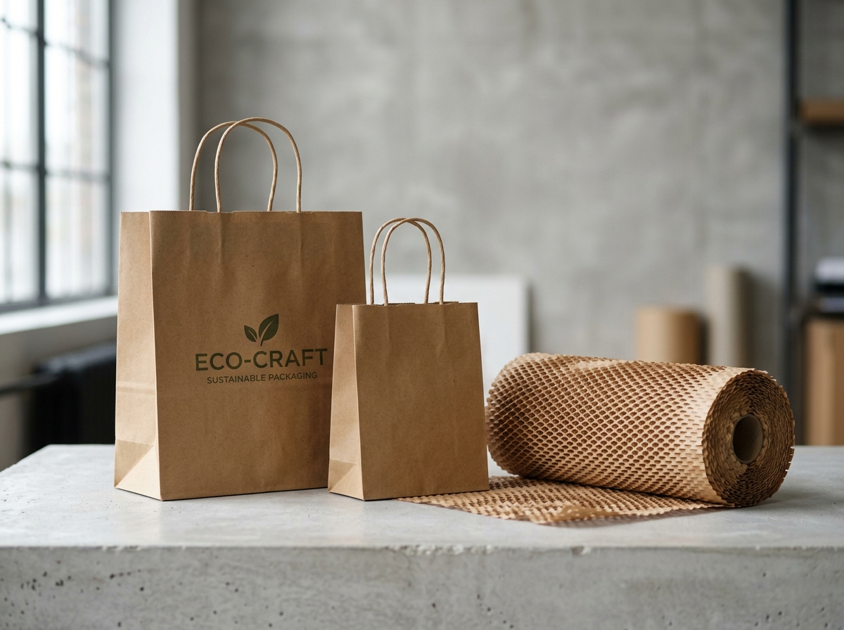 Eco Friendly Kraft Paper Bags and Honeycomb Paper