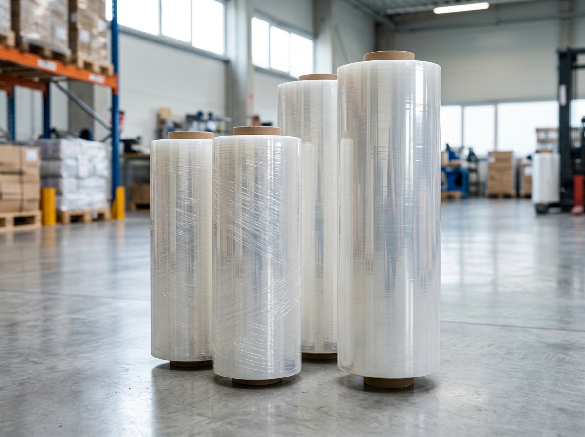 Industrial LLDPE Stretch Film Rolls and Pallet Wrap